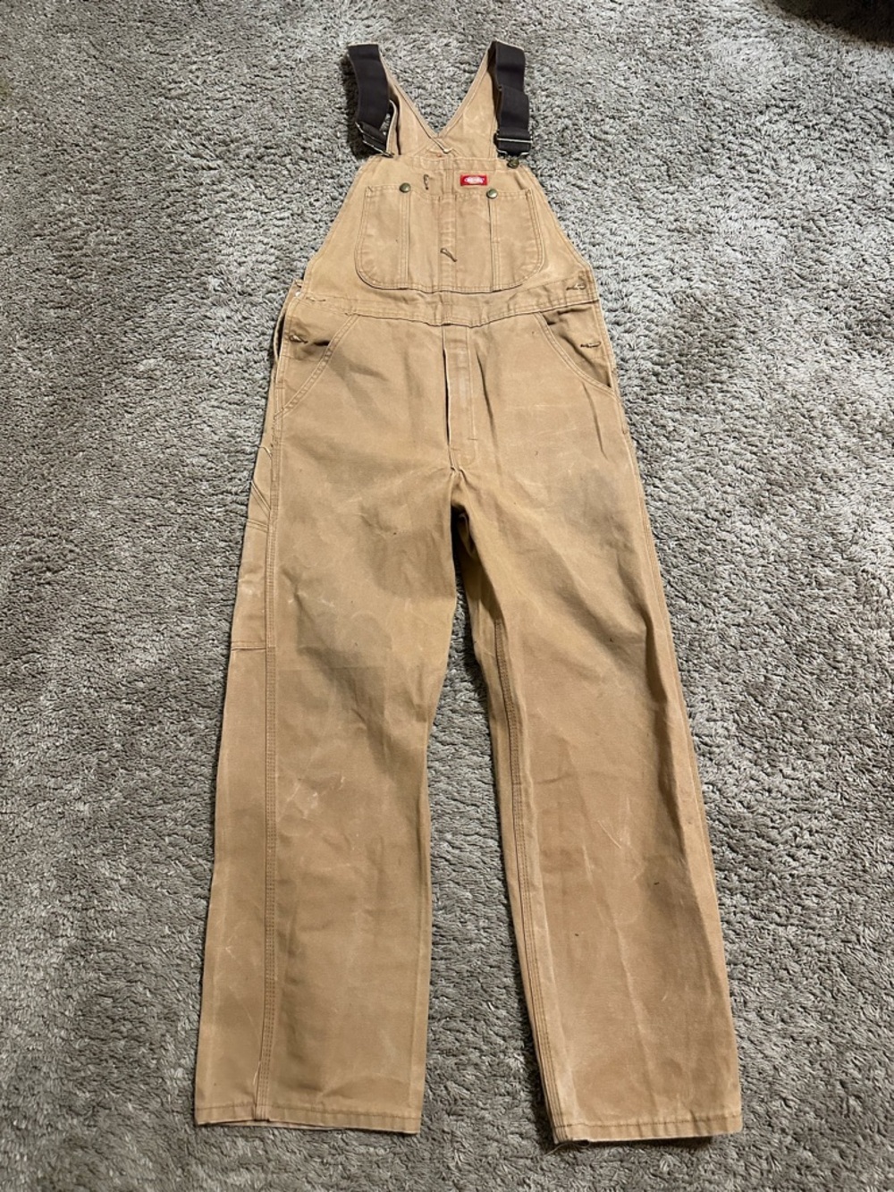 Vintage Dickies “rinsed brown duck” overalls 00s size 32x30